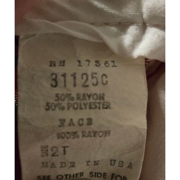 Vintage little girls dress with red velvet bottom - Picture 4 of 4